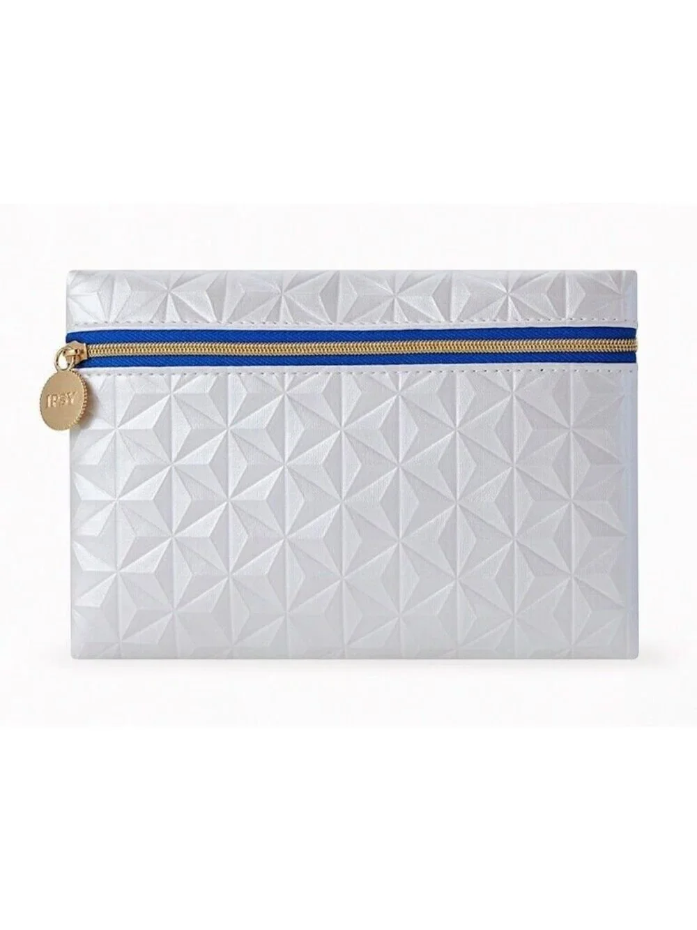 Ipsy Makeup Bag March 2023 Silver Pearl Shimmer Travel Pouch Wallet Clutch Case